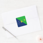 Vlag van Christmaseiland Vierkante Sticker (Envelop)