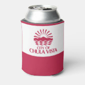 Vlag van Chula Vista, Californië Blikjeskoeler (Blikje Achterkant)