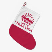 Vlag van Chula Vista (Californië) Grote Kerstsok (Voorkant (Hangend))