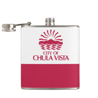 Vlag van Chula Vista, Californië Heupfles