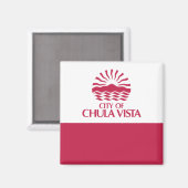Vlag van Chula Vista (Californië) Magneet (Voorkant / Achterkant)
