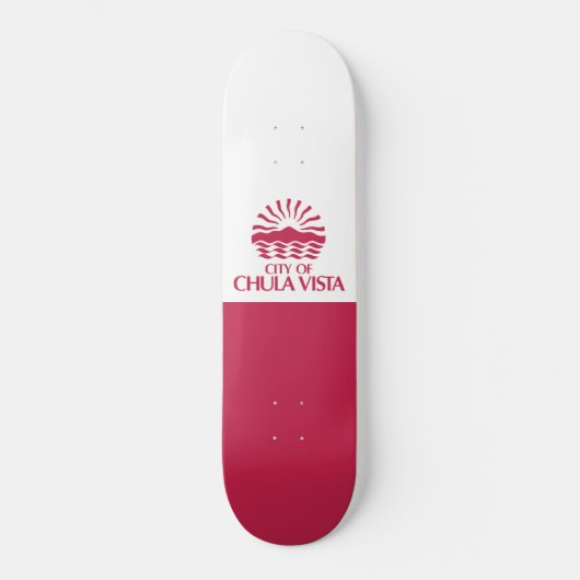 Vlag van Chula Vista (Californië) Persoonlijk Skateboard (Voorkant)