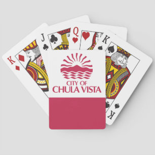 Vlag van Chula Vista, Californië Pokerkaarten