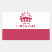 Vlag van Chula Vista, Californië Rechthoekige Sticker (Voorkant)