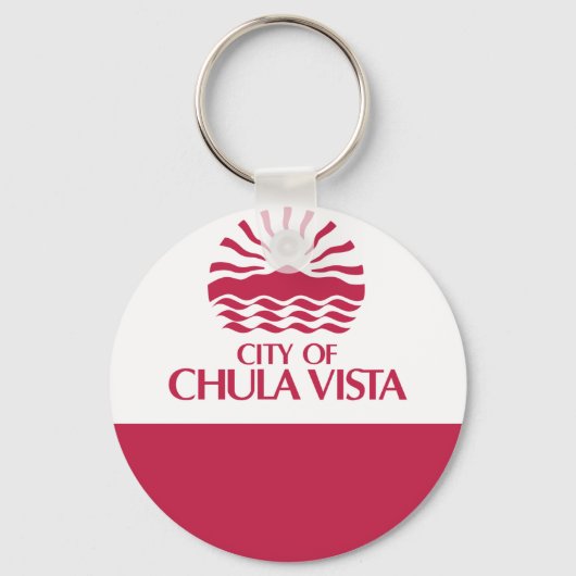 Vlag van Chula Vista, Californië Sleutelhanger (Voorkant)