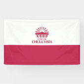 Vlag van Chula Vista (Californië) Spandoek (Horizontaal)