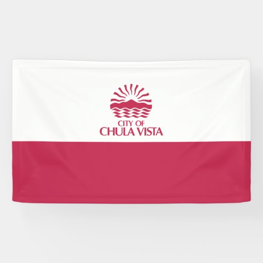 Vlag van Chula Vista (Californië) Spandoek (Horizontaal)