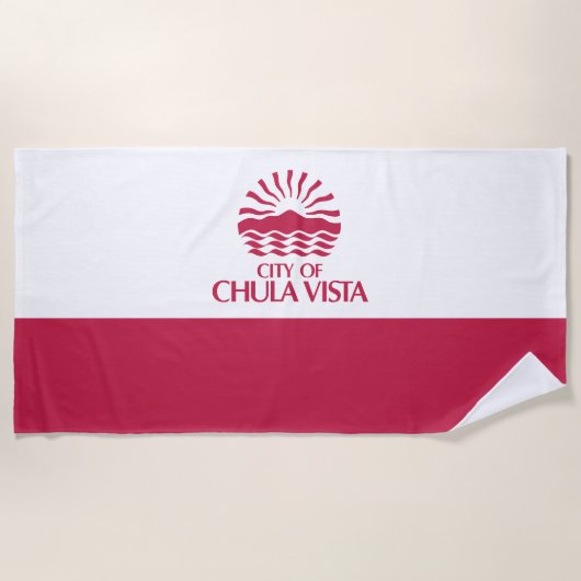 Vlag van Chula Vista (Californië) Strandlaken (Voorkant)