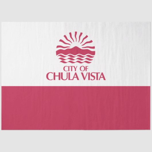 Vlag van Chula Vista (Californië) Tissuepapier (Voorkant)