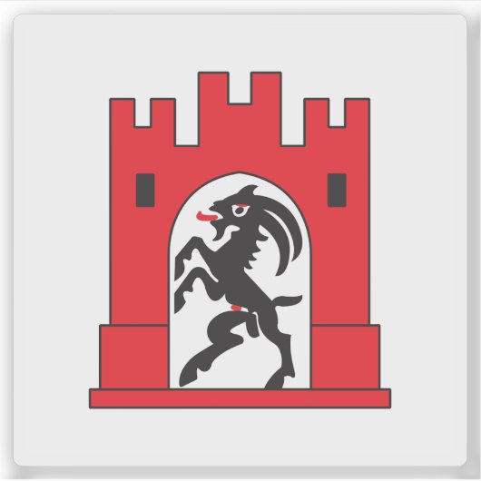 Vlag van Chur, Zwitserland Sticker (Voorkant)