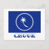 Vlag van Chuuk, met naam Briefkaart (Voorkant)