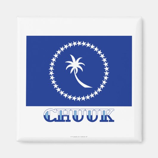 Vlag van Chuuk, met naam Magneet (Voorkant)