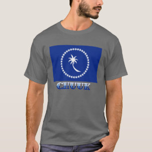 Vlag van Chuuk, met naam T-shirt