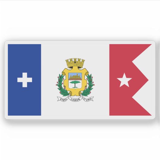 Vlag van Cienfuegos, Cuba Sticker (Voorkant)
