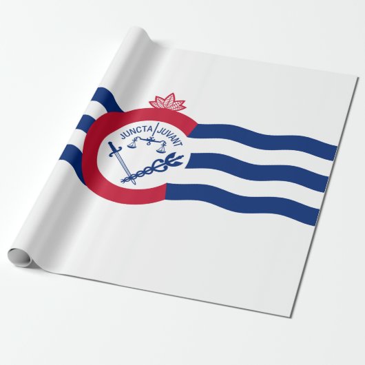 Vlag van Cincinnati (Ohio) Cadeaupapier (Uitgerold)
