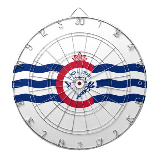 Vlag van Cincinnati (Ohio) Dartbord (Voorkant)