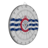 Vlag van Cincinnati (Ohio) Dartbord (Voorkant Links)