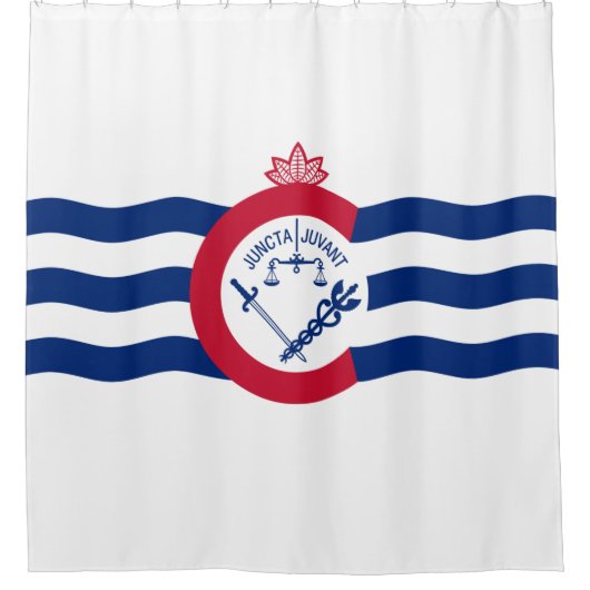 Vlag van Cincinnati (Ohio) Douchegordijn (Voorkant)