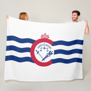 Vlag van Cincinnati (Ohio) Fleece Deken