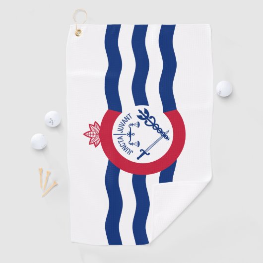 Vlag van Cincinnati, Ohio Golfhanddoek (Insitu)