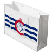 Vlag van Cincinnati (Ohio) Groot Cadeauzakje (Voorkant Gekanteld)