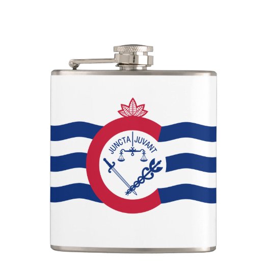 Vlag van Cincinnati, Ohio Hip Flask Heupfles (Voorkant)