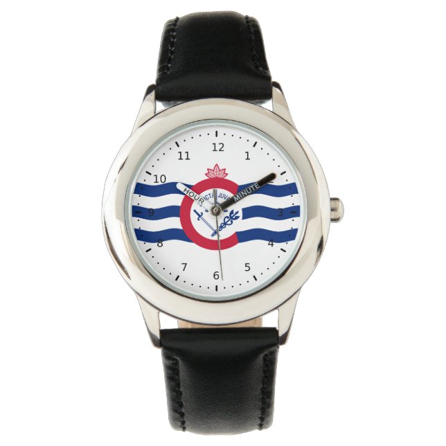 Vlag van Cincinnati, Ohio Horloge (Voorkant)