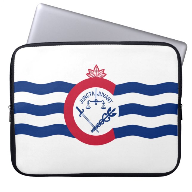 Vlag van Cincinnati (Ohio) Laptop Sleeve (Voorkant)