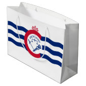 Vlag van Cincinnati, Ohio Large Gift Bag Groot Cadeauzakje (Achterkant Gekanteld)