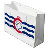 Vlag van Cincinnati, Ohio Large Gift Bag Groot Cadeauzakje (Voorkant Gekanteld)