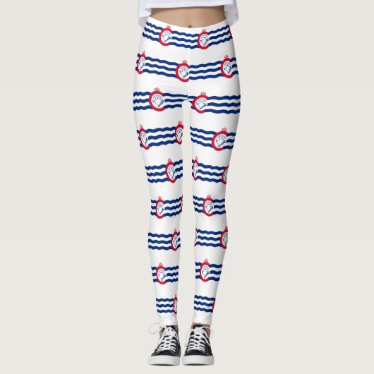 Vlag van Cincinnati, Ohio Leggings (Voorkant)