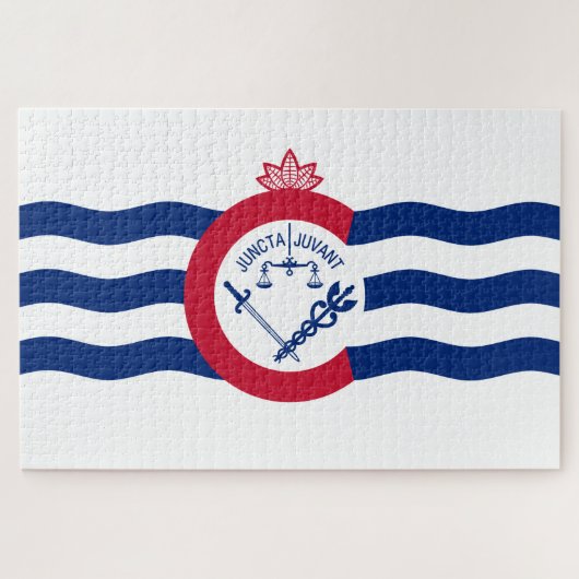 Vlag van Cincinnati (Ohio) Legpuzzel (Horizontaal)