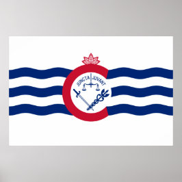 Vlag van Cincinnati (Ohio) Poster