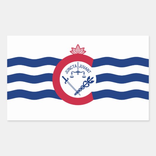 Vlag van Cincinnati, Ohio Rechthoekige sticker (Voorkant)