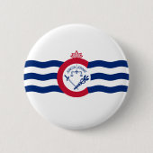 Vlag van Cincinnati (Ohio) Ronde Button 5,7 Cm (Voorkant)