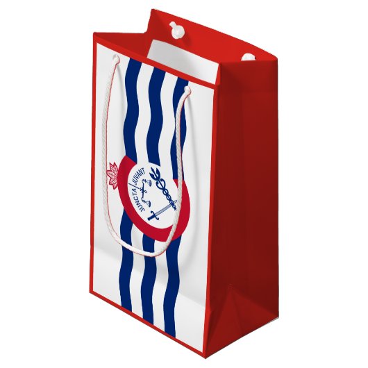 Vlag van Cincinnati, Ohio Small Gift Bag Klein Cadeauzakje (Voorkant Gekanteld)