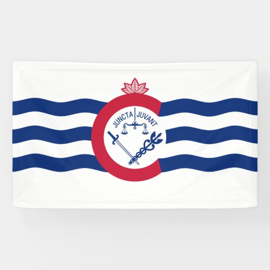 Vlag van Cincinnati (Ohio) Spandoek (Horizontaal)