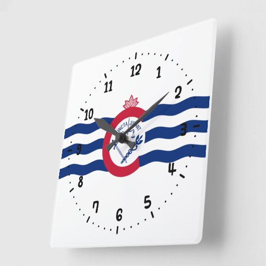 Vlag van Cincinnati, Ohio Square Wall Clock Vierkante Klok (Hoek)