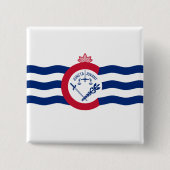 Vlag van Cincinnati (Ohio) Vierkante Button 5,1 Cm (Voorkant)