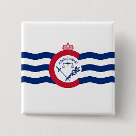 Vlag van Cincinnati (Ohio) Vierkante Button 5,1 Cm