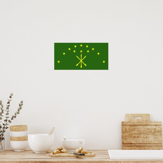 Vlag van Circassia Poster (Keuken)
