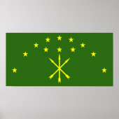 Vlag van Circassia Poster (Voorkant)