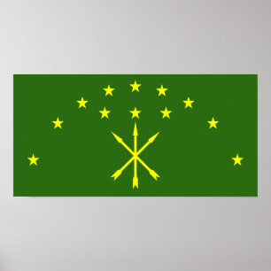 Vlag van Circassia Poster