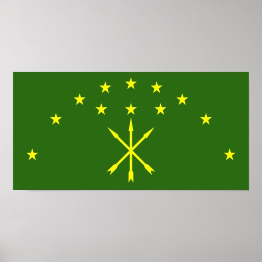 Vlag van Circassia Poster (Voorkant)