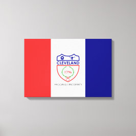 Vlag van Cleveland (Ohio) Canvas Afdruk