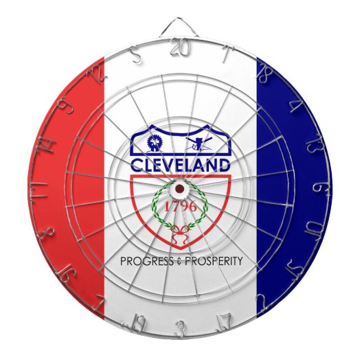 Vlag van Cleveland (Ohio) Dartbord (Voorkant)