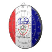 Vlag van Cleveland (Ohio) Dartbord (Voorkant Rechts)