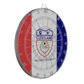 Vlag van Cleveland (Ohio) Dartbord (Voorkant Links)