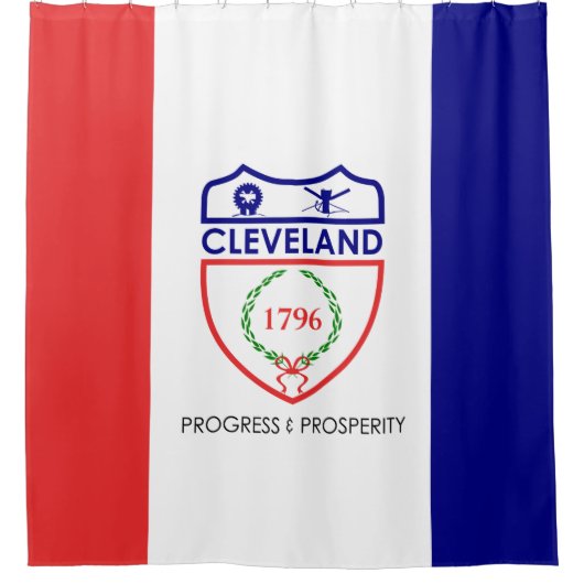 Vlag van Cleveland (Ohio) Douchegordijn (Voorkant)