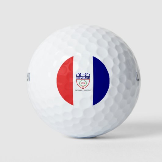 Vlag van Cleveland, Ohio Golf Balls Golfballen (Voorkant)